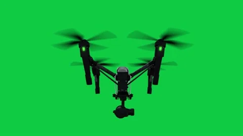 DJI Inspire back side view on green screen Stock Footage 141701448