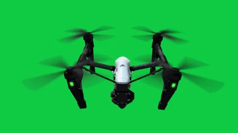 DJI Inspire back side view on green screen Stock Footage 141701525