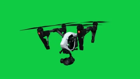 DJI Inspire side view on green screen Stock Footage 141701545