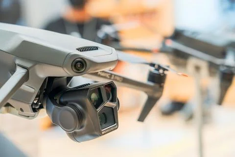 DJI Mavic 3 Pro camera lens close up. Thailand, Bangkok, 14 march 2024 写真素材