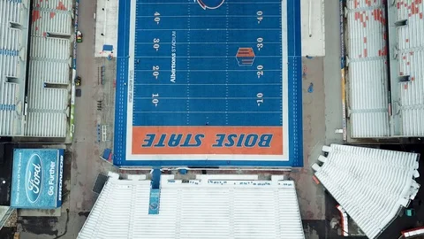 DJI Mavic Pro Flying Over Boise Football Field / Boise, Idaho Stock Footage 106417254