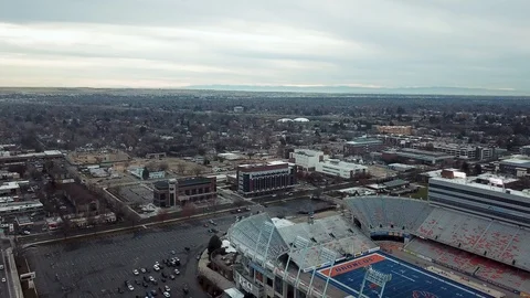DJI Mavic Pro Flying Over Boise Football Field / Boise, Idaho Stock Footage 106419535