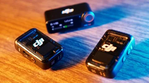 DJI Mic 2. Wireless microphones Stock Photos