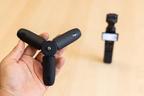 DJI Mini Tripod for camera stability Stock Photos