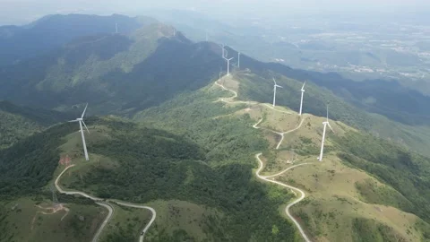 DJI Mini3 Gopro Guangdong Xinxing windmill mountain 20220910 03 Stock Footage 209122575