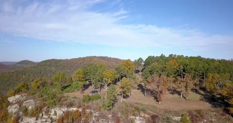 DJI Ozark Mountain Top Stock Footage 142910133