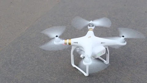 DJI Phantom 3, 4K Drone take off. Stock Footage