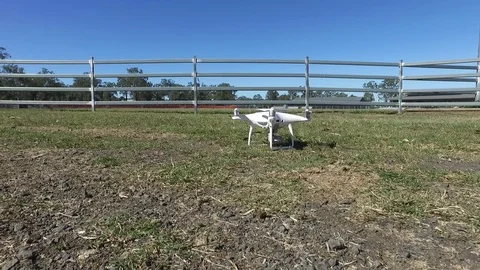 DJI Phantom 4 Pro Taking off and Landing with Sound Stock Footage 78216227