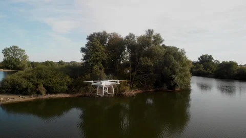DJI Phantom over Lake Video stock 116446575