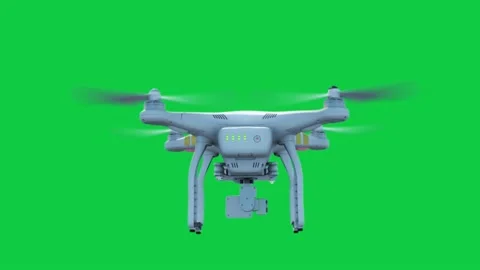 DJI Phantom quadcopter drone on green screen Stock Footage 141757202