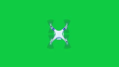 DJI Phantom quadcopter drone top view on green screen Stock Footage 141757150