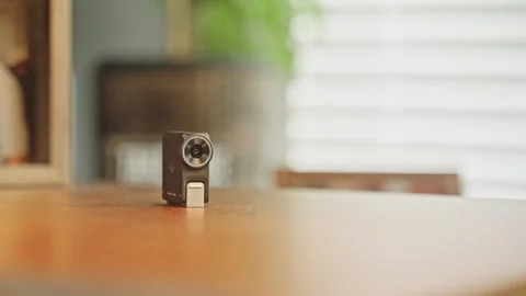 DJI RS 5 Tracking Module on Modern Office Counter Stock Footage 331974733