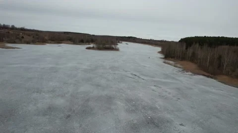 DJI Top view of the lake. Stock Footage 173392526