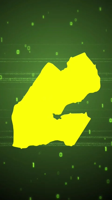 Djibouti Digital Map Intro Stock Footage 258835544