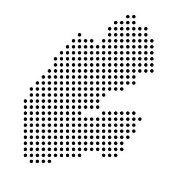 Djibouti dotted vector map Stockillustratie