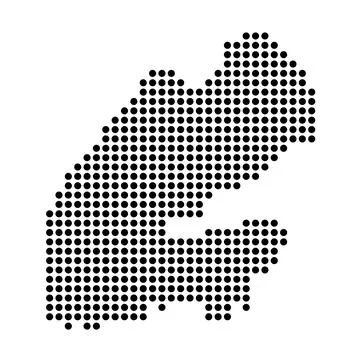 Djibouti dotted vector map Illustrazione stock