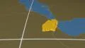 Djibouti extruded. Solids. Graticule. 4k or 4k+ Resolution