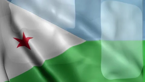 Djibouti Flag Stock Footage 133776461