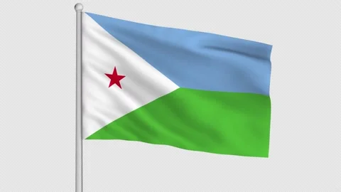 Djibouti Flag Stock Footage 226984833