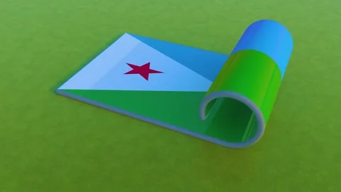 Djibouti Flag Stock Footage 260874406