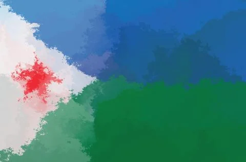Djibouti flag Stock Illustration