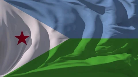 Djibouti Flag Loop Stock Footage 295747148