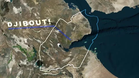 Djibouti Map Animation Stock Footage 273307393