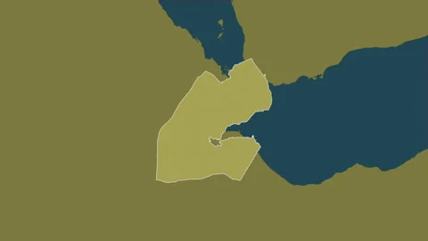 Djibouti map - extract. Border. Pattern. Stock Footage 273576970