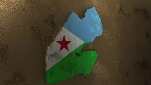 Djibouti Map Stock Footage 279086215