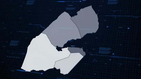 Djibouti network map Stock Footage 87976650