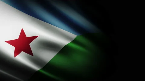 Djibouti Waving Flag. Seamless loop animation closeup waving. Stock Footage 238617524