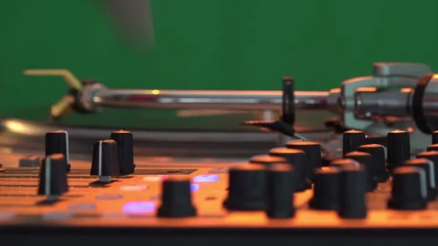 DJing Close-Ups with Chroma Key / Green Screen Background Stock Footage 327230983