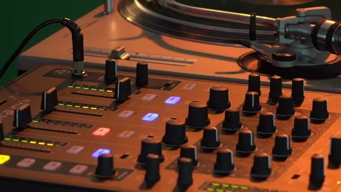 DJing Close-Ups with Chroma Key / Green Screen Background Stock Footage 327231635