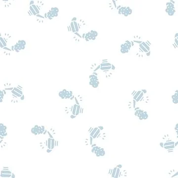 Djinn lamp glyph seamless pattern Stock Illustration