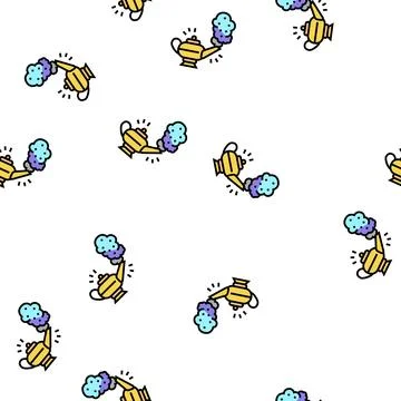Djinn lamp vector seamless pattern 스톡 일러스트