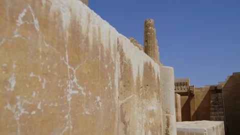 Djoser pyramid also called as Step Pyramid. Archaeological remain. Stock Footage 241939525