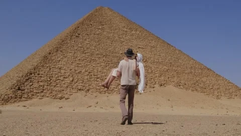 Djoser pyramid also called as Step Pyramid. Archaeological remain. Video stock 256175333