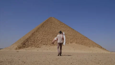 Djoser pyramid also called as Step Pyramid. Archaeological remain. Stock Footage 256827206