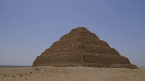 Djoser pyramid also called as Step Pyramid. Archaeological remain. Video stock 256828312