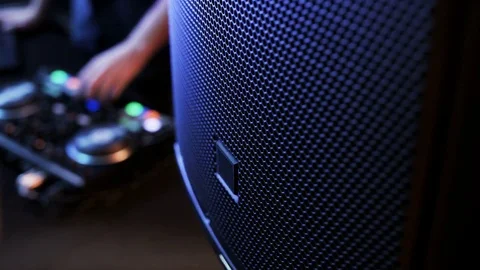 DJ's Hands While He Uses DJ Console Stock Footage 71812638