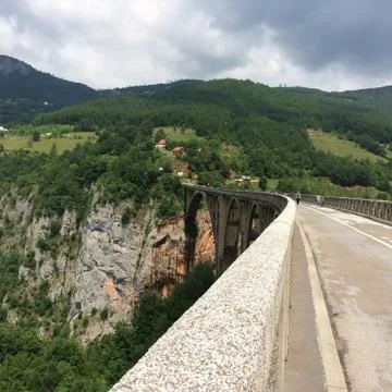 The Djurdjevic Bridge is a river tara Cognac of Montenegro Stock Photos