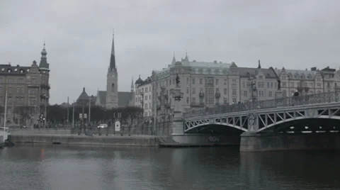 Djurgard Bridge Stock Footage 35217506