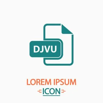 DJVU computer symbol Stock Illustration