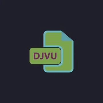 DJVU computer symbol Stock Illustration