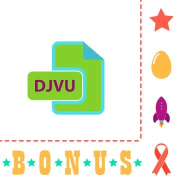 DJVU computer symbol Stock Illustration