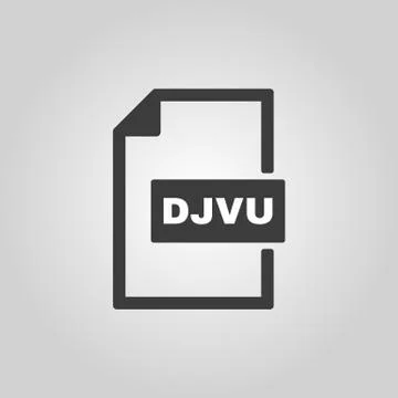 The DJVU icon. File format symbol. Flat イラスト素材