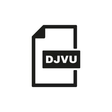The DJVU icon. File format symbol. Flat Stock Illustration