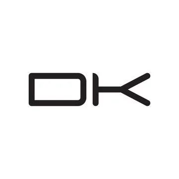 Dk initial letter vector logo icon Illustrazione stock
