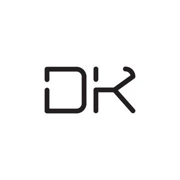 Dk initial letter vector logo icon Stock Illustration