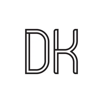 Dk initial letter vector logo icon Illustrazione stock
